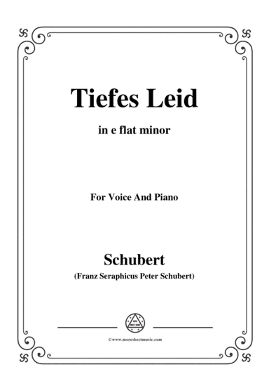 Schubert-Tiefes Leid,in e flat minor,for Voice&Piano (arr. MSM)