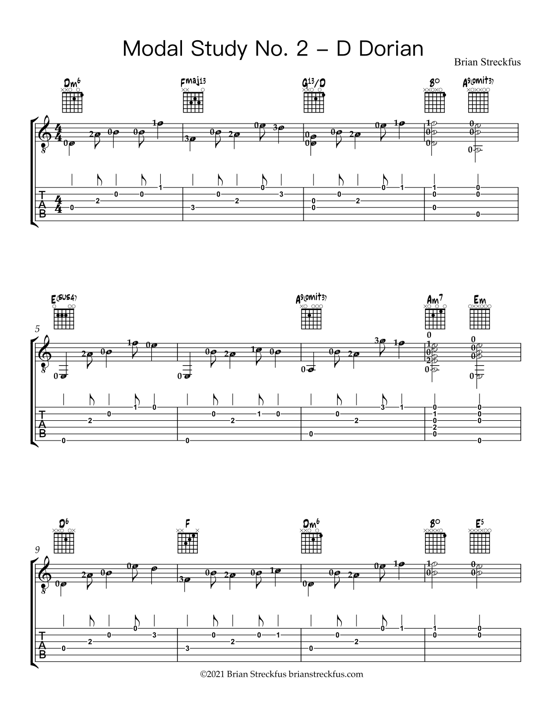 Study No. 2 - D Dorian Mode
