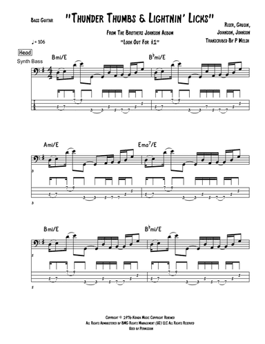 Thunder Thumbs And Lightnin' Licks (arr. Accubass)