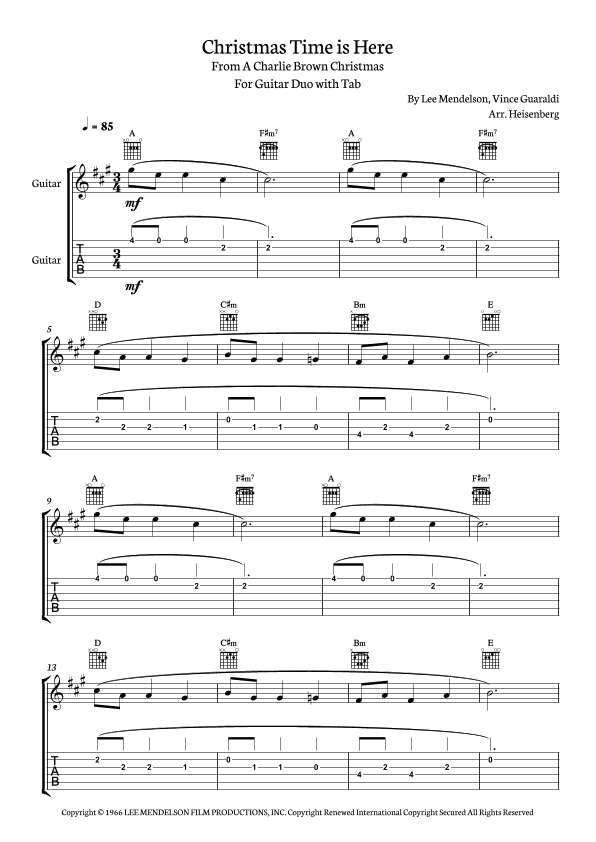 Christmas Time Is Here (arr. Heisenberg)