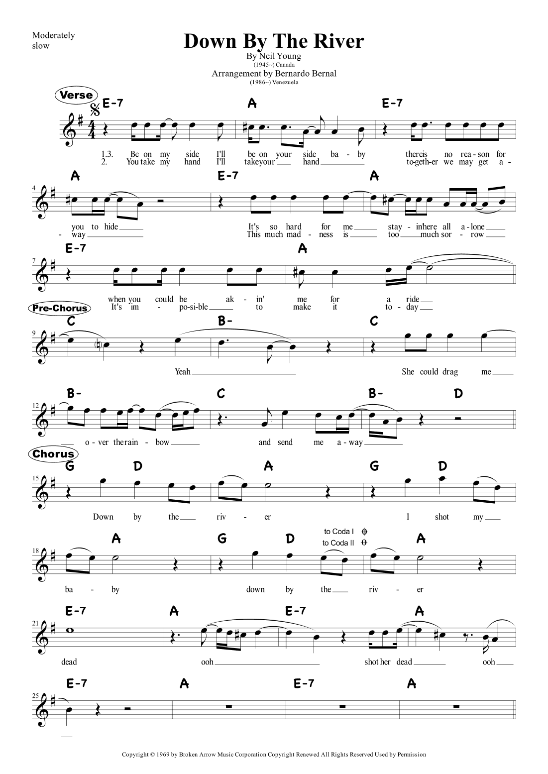Down By The River (arr. Bernardo Bernal Hidalgo)