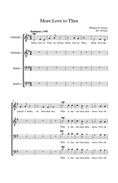 More Love to Thee (arr. David Nino)