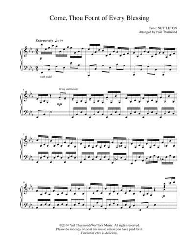 Come, Thou Fount of Every Blessing (arr. Paul Thurmond)