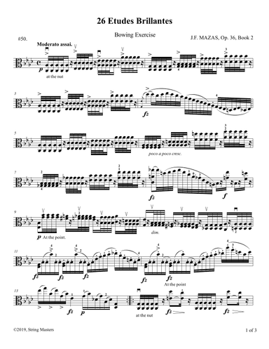 Mazas, Etudes for Viola Op 36, Book 2, No.50 (arr. String Masters)