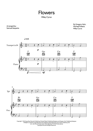 Flowers (arr. Samuel Sequeira)