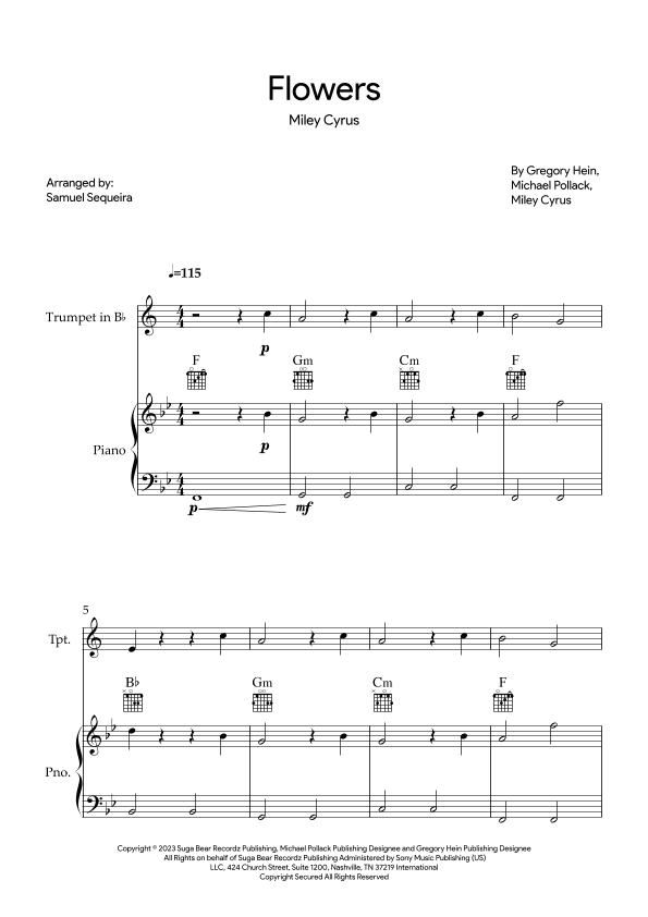 Flowers (arr. Samuel Sequeira)