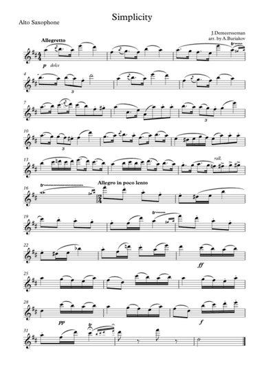 Simplicity (arr. A.Buriakov)
