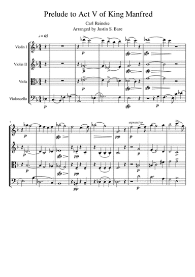 Prelude to Act V of King Manfred (arr. Justin S. Bare)