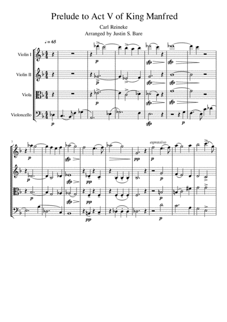 Prelude to Act V of King Manfred (arr. Justin S. Bare)