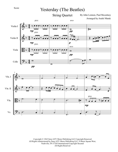 Yesterday (arr. André Matuk)