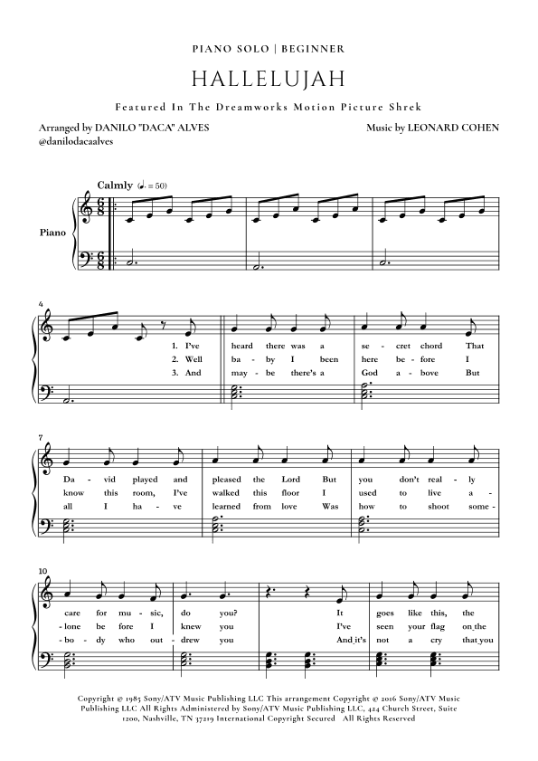 Hallelujah (arr. Danilo "Daca" Alves)
