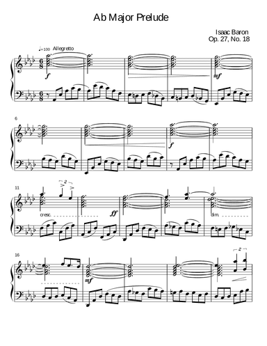 Prelude in Ab Major Op. 27, No. 18