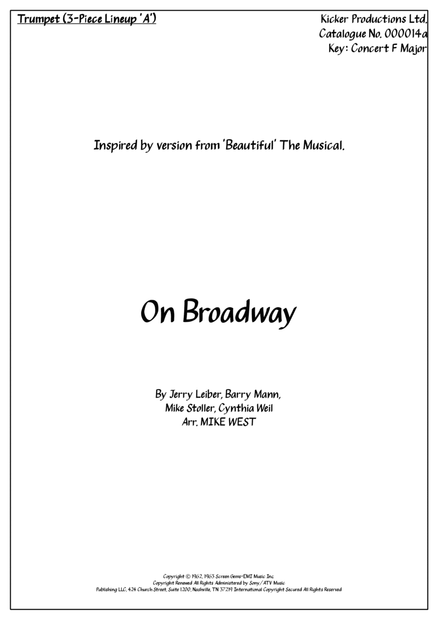 On Broadway (arr. Arr. Mike West)
