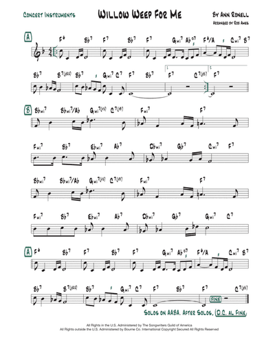 Willow Weep For Me (arr. Rob Ames)