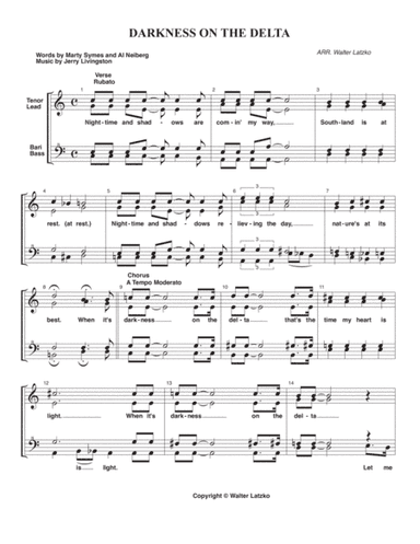 (when It's) Darkness On The Delta (arr. Walter Latzko)