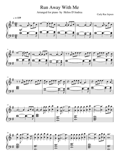Run Away With Me (arr. Helios D'Andrea)