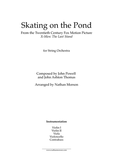 Skating On The Pond (arr. Nathan Morson)