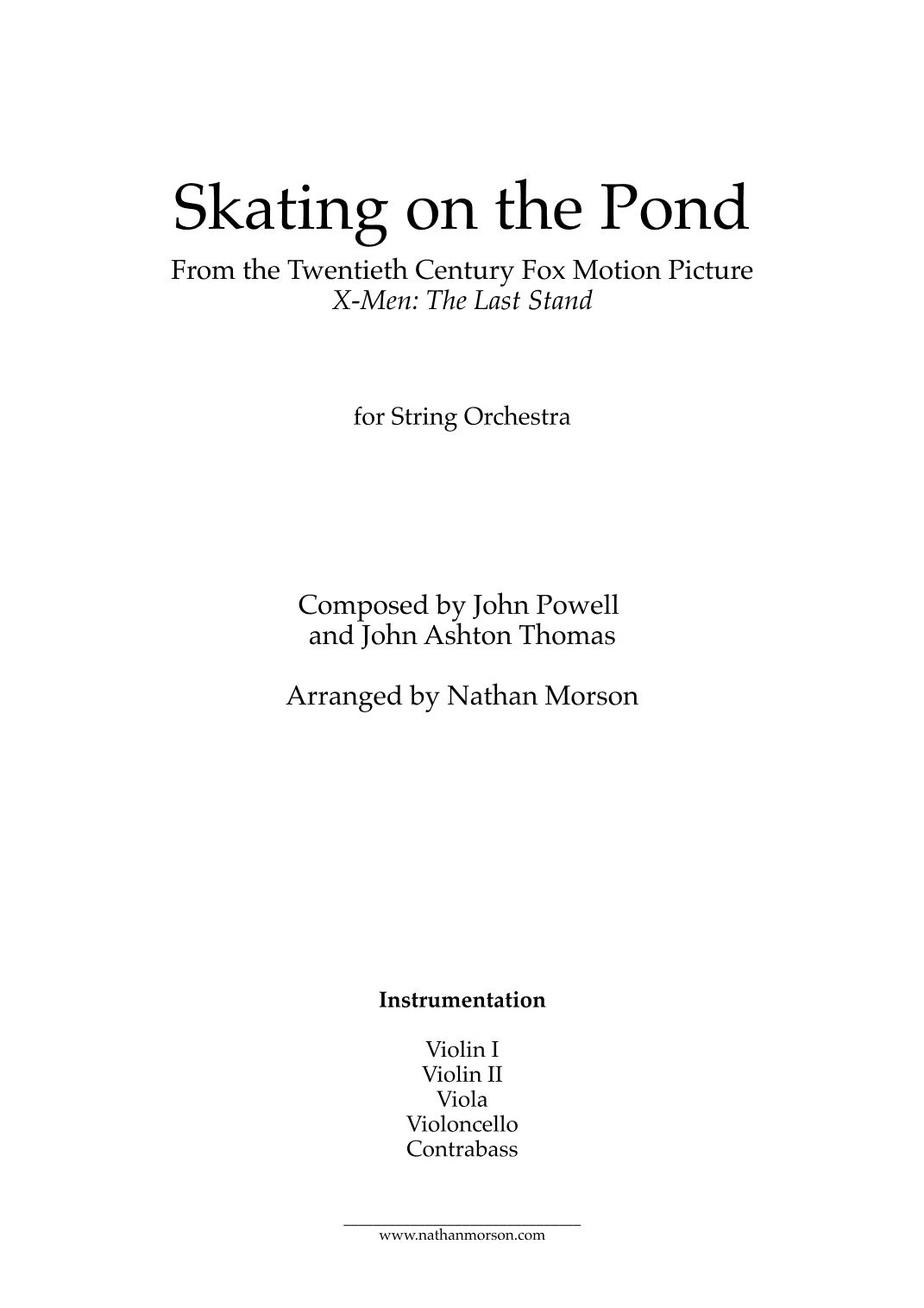 Skating On The Pond (arr. Nathan Morson)