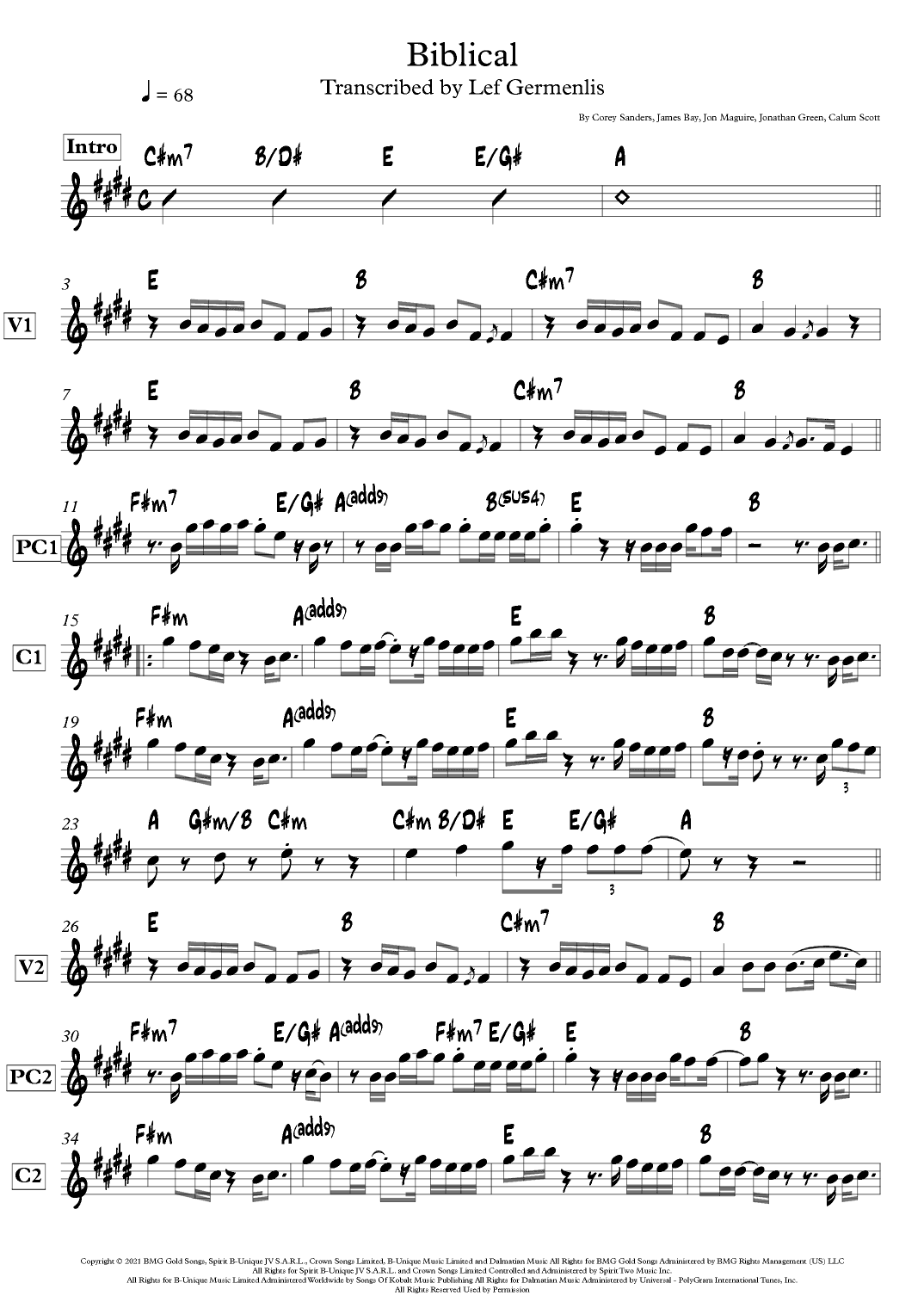 Biblical (arr. Lef Germenlis)