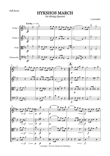 Hykshos March for String Quartet (arr. Martin Todd)