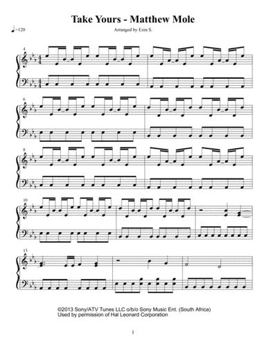 Take Yours (arr. Ezra S)