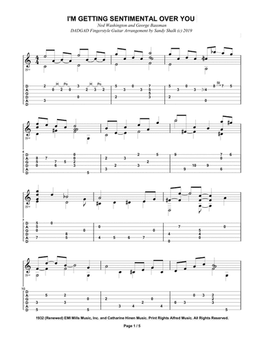 I'm Getting Sentimental Over You (arr. Sandy Shalk)