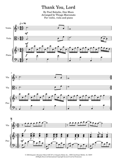 Thank You, Lord (arr. Thiago Marconato)