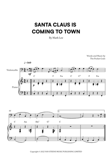 Santa Claus Is Coming To Town (arr. Cadenza Editions)