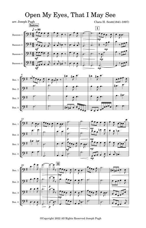 Open My Eyes, That I May See (arr. Joseph Pugh)