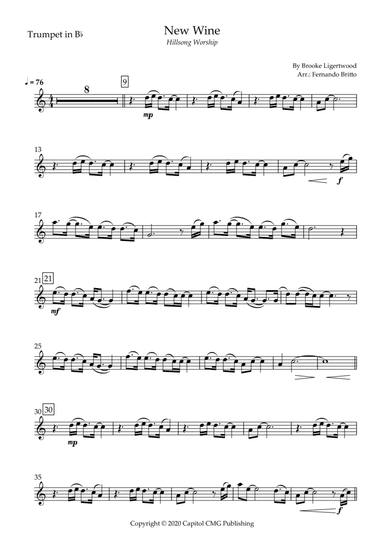 New Wine (arr. Fernando Britto)