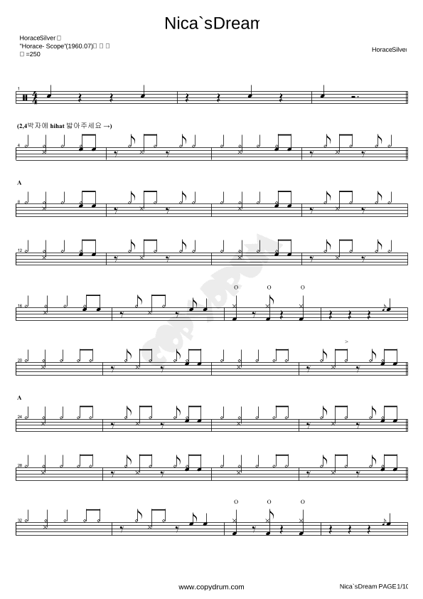 Nica's Dream (arr. COPYDRUM)