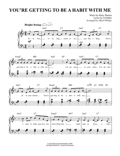 You're Getting To Be A Habit With Me (arr. Mark Phillips)