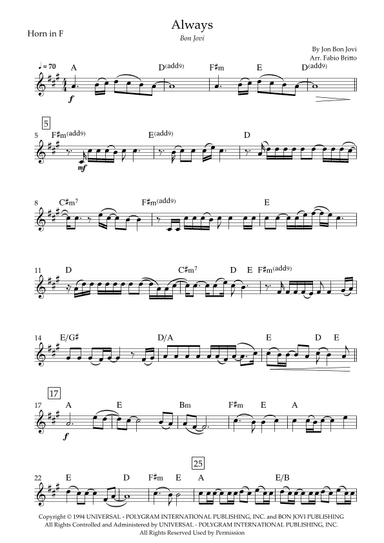 Always (arr. Fabio Britto)