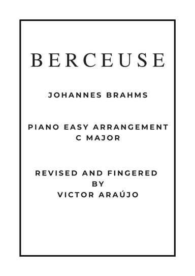 Berceuse - Easy Piano (arr. Victor Araújo)