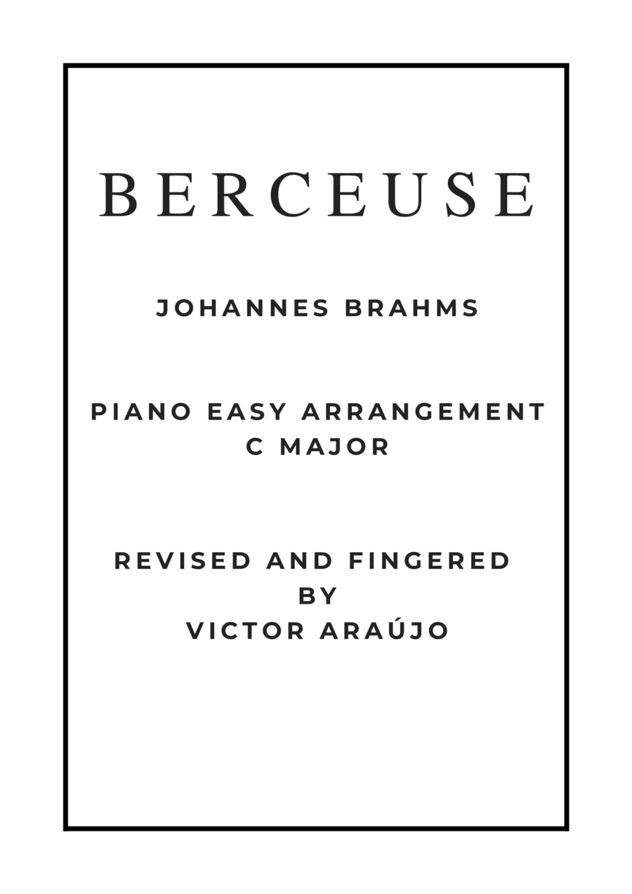 Berceuse - Easy Piano (arr. Victor Araújo)