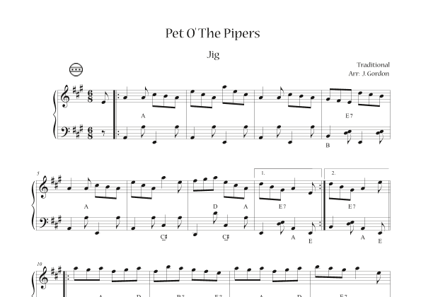 Pet O' The Pipers (arr. Julia Gordon)
