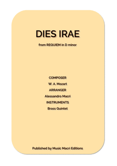 DIES IRAE from REQUIEM by W. A. Mozart (arr. Alessandro Macrì)