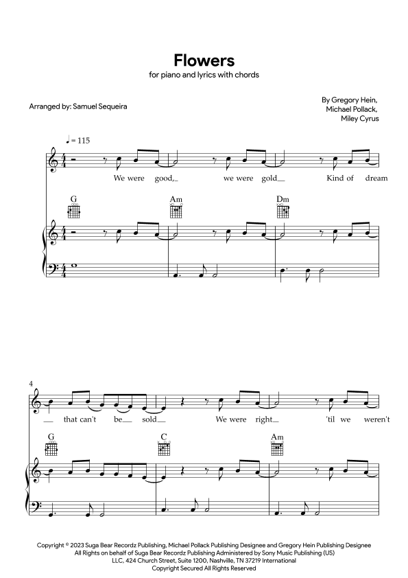 Flowers (arr. Samuel Sequeira)