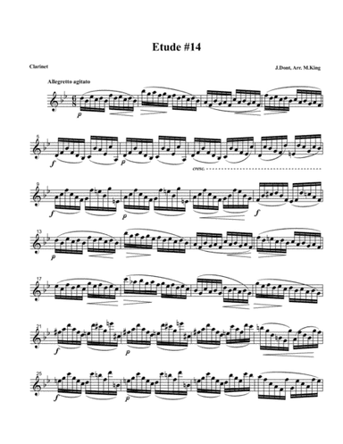 Clarinet Etude #14, Arr. Marten King (arr. Marten King)