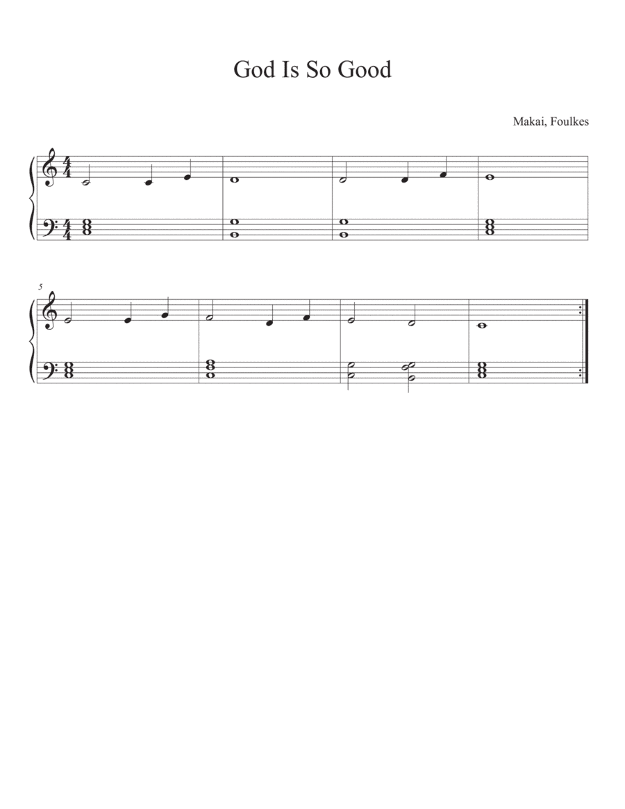 God Is So Good (HymnalLite easy piano) (arr. Rebekah Henry)