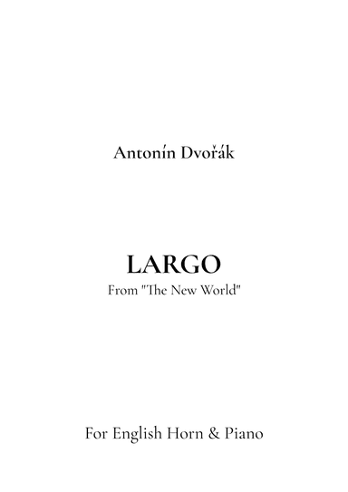 Largo, From Symphony No. 9 "The New World" (arr. Jireh J.)