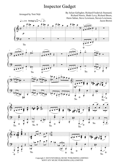 Inspector Gadget (arr. Toni Nita)
