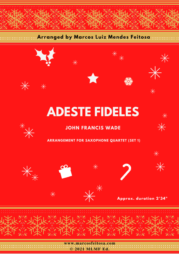 Adeste Fideles - Saxophone Quartet (SET 1) (arr. MARCOS LUIZ MENDES FEITOSA)