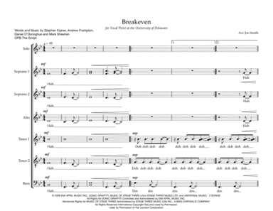 Breakeven (arr. Jon Smith)