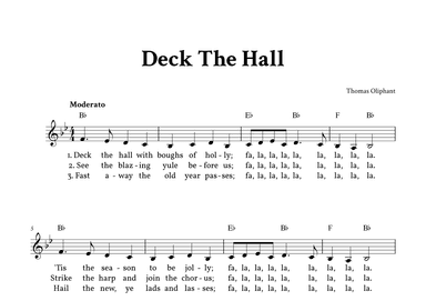Deck The Hall - Lead Sheet (Bb Major - Easy Traditional) (arr. Yuri Noronha)