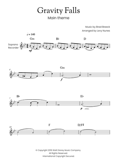 Gravity Falls (main Theme) (arr. Levy Nunes)