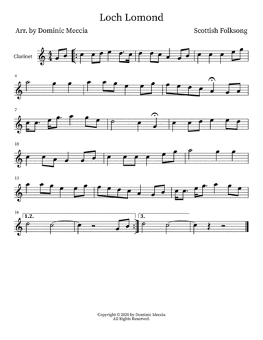 Loch Lomond (arr. Dominic Meccia)