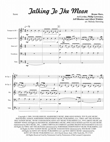 Talking To The Moon (arr. Melody Dawning)