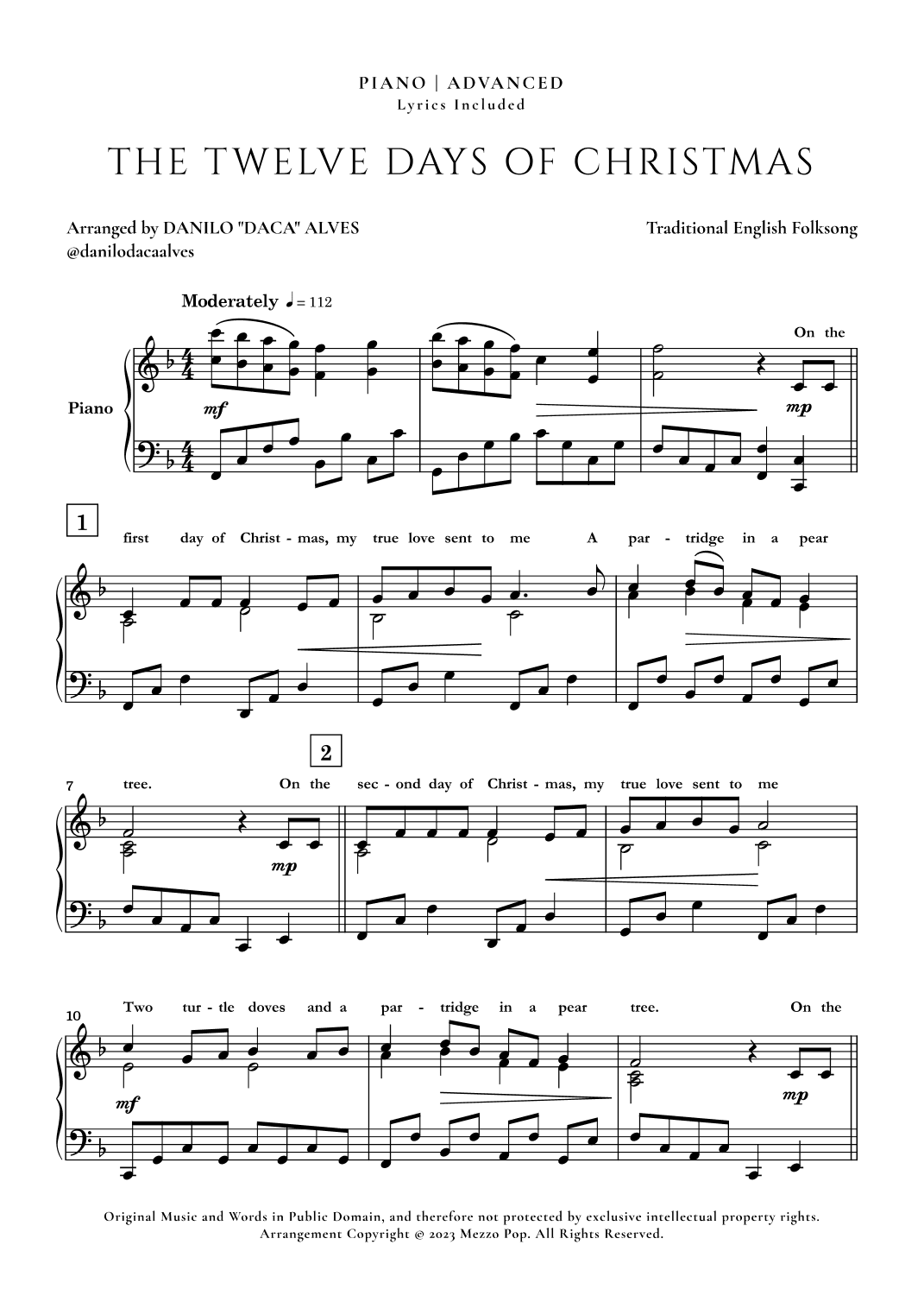 The Twelve Days of Christmas (arr. Danilo "Daca" Alves)
