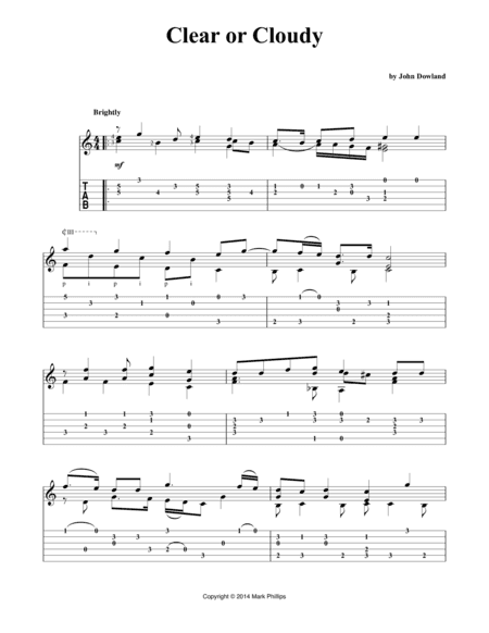 Clear or Cloudy (arr. Mark Phillips)